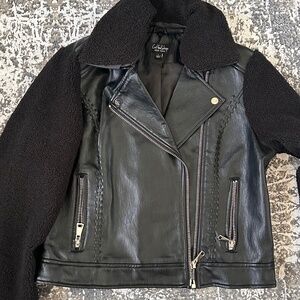 Black faux leather jacket